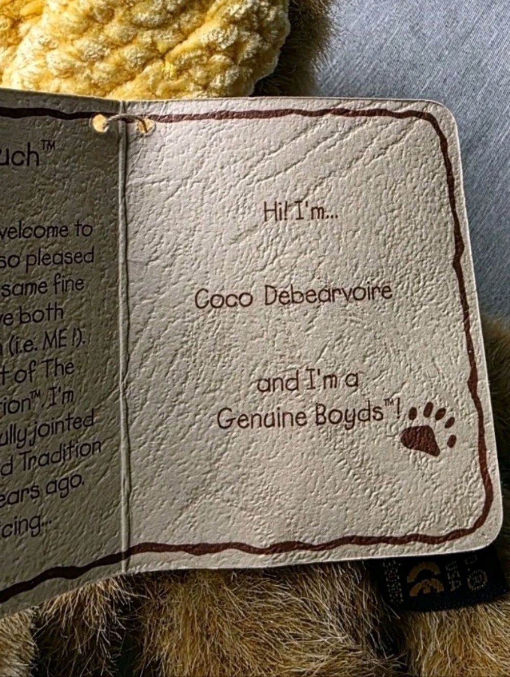 Boyds Bears Coco & Jojo Debearvoire 6" Plush Hats & Such Bears #904076 & #904075 - Picture 6 of 9